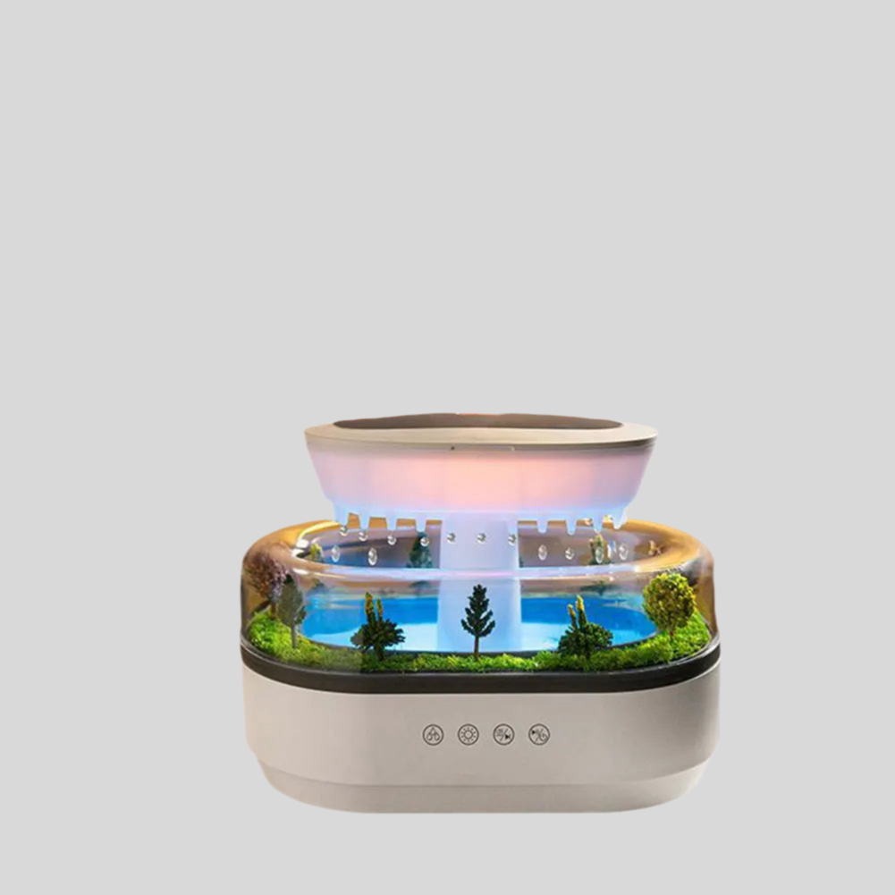 RainCloud Aromatherapist Ultrasonic Humidifier & Diffuser 7 Ambient LED Colors