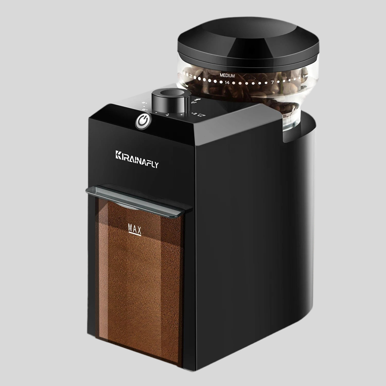 BeanMaster Coffee Grinder Electric Burr Mill Grinder Built-In Cleaning Brush