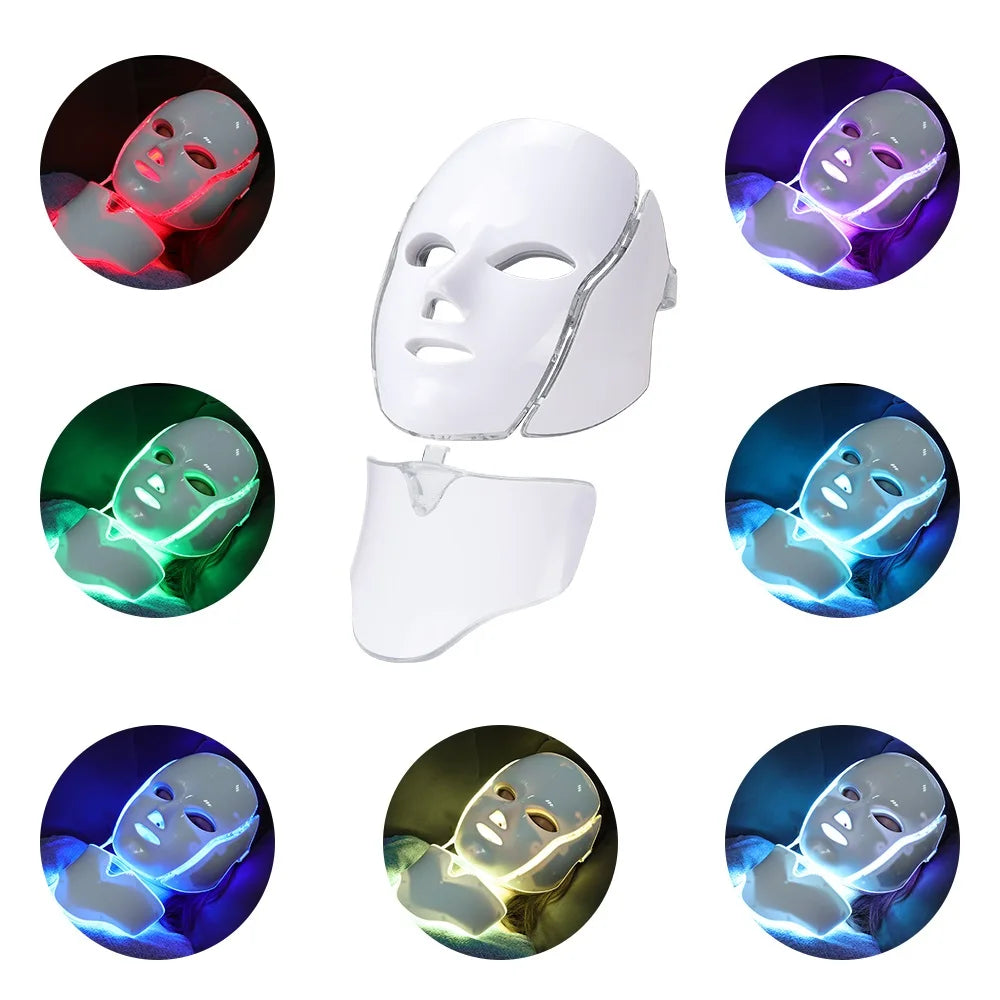 Radiance LED Therapy Mask Light Modes 7 Colors Anti-Aging Acne Care Skin Brightening