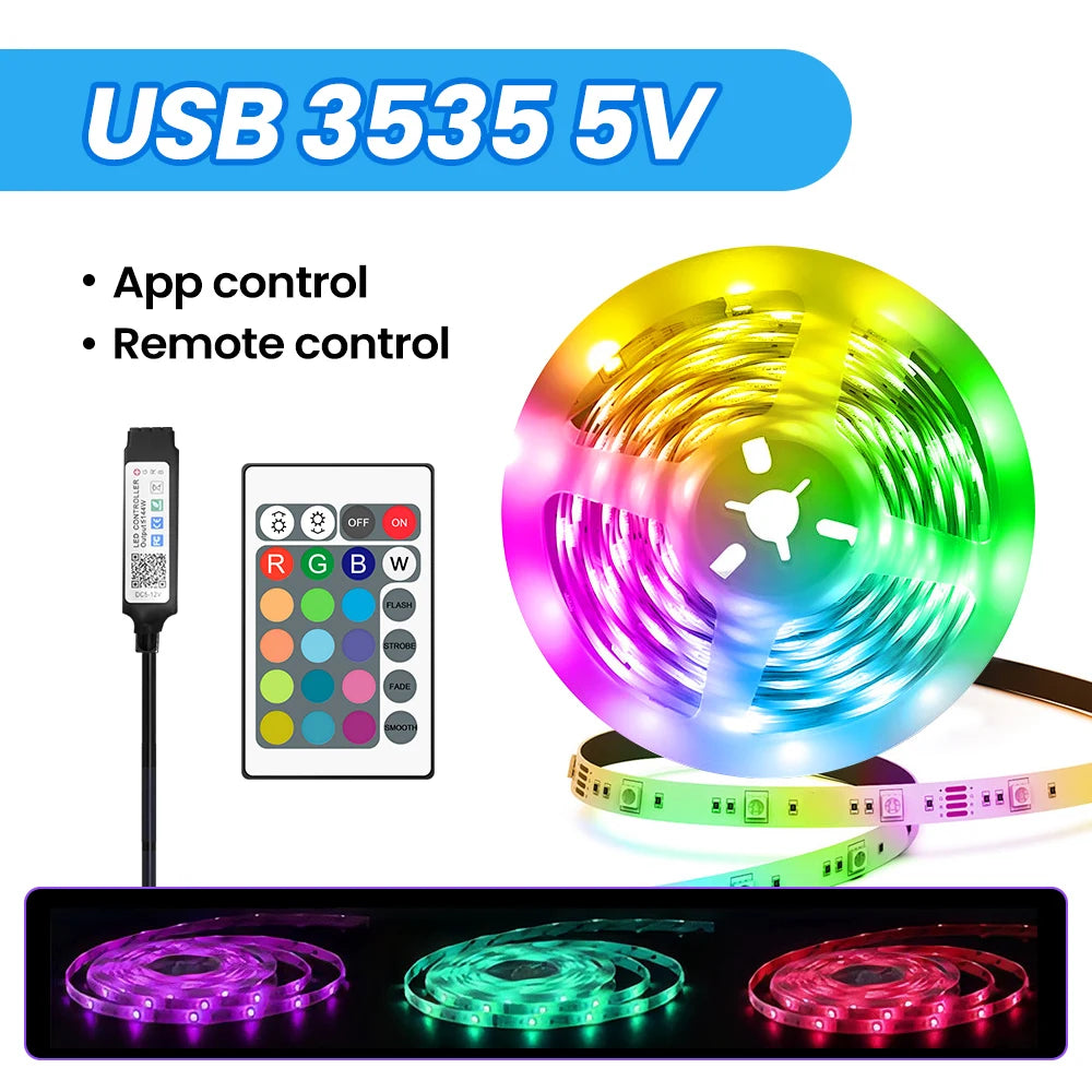 ColorSync RGB Strip Lights Smart LED Light Strip Bluetooth + Remote Control Music Sync Mode