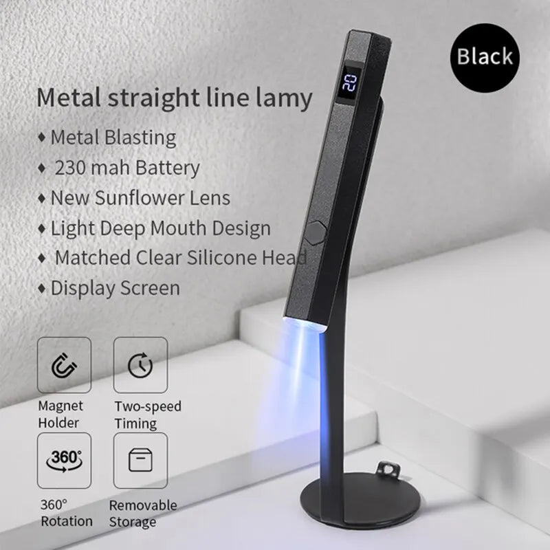NailGlo UV Dryer Gel Nail Curing Lamp Auto-Sensor Activation  USB Rechargeable