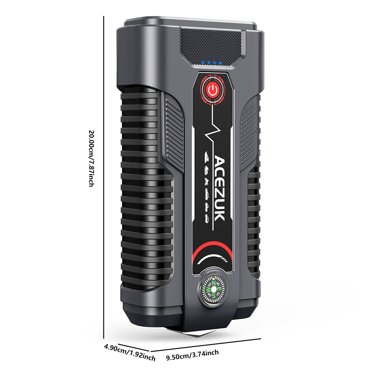 JumpStart Pro 1200A  Portable Car Jump Starter Built-In Flashlight with SOS Strobe