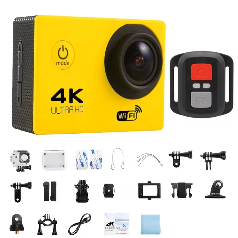 AquaCam 4K Action Camera Waterproof Sports Action Camera  4K UHD (also supports 1080p @ 60fps)