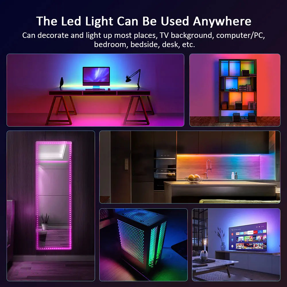 ColorSync RGB Strip Lights Smart LED Light Strip Bluetooth + Remote Control Music Sync Mode