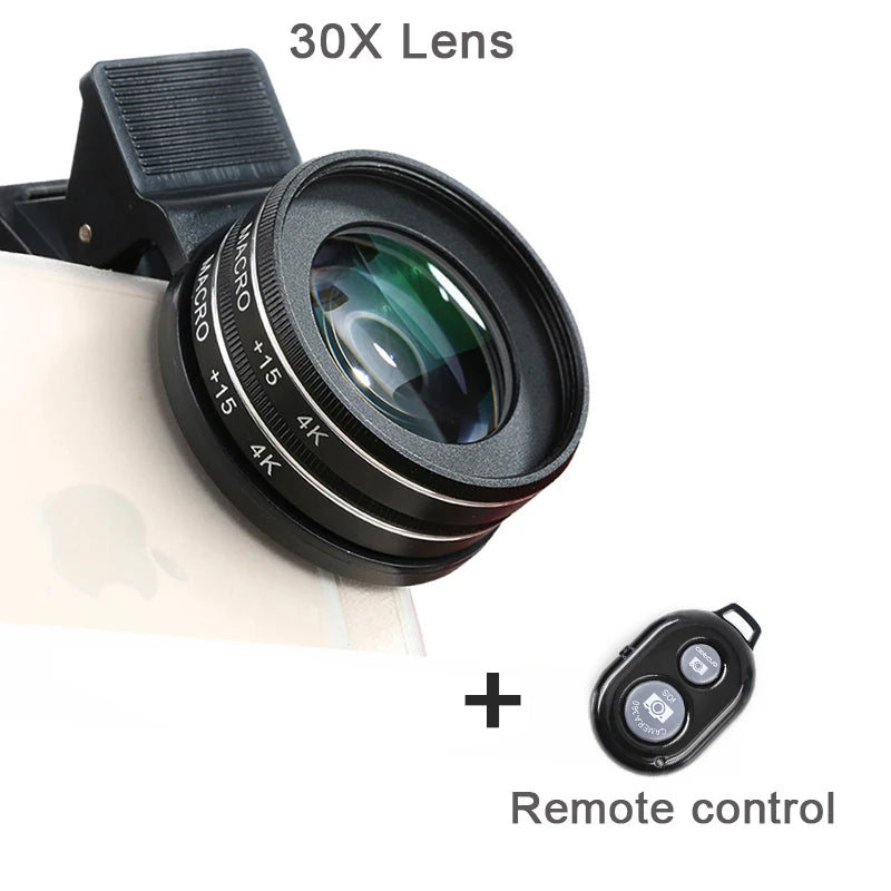 MacroLens Pro Kit Smartphone Camera Lenses Macro, Wide-Angle, Fish-Eye, Telephoto Clip-On