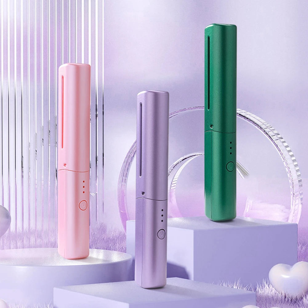 HeatGuard Hair Straightener  Cordless Ceramic Hair Straightening Brush Long-Lasting Battery