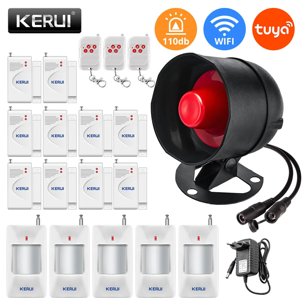 SecureHome Alarm Kit Wireless Smart Home Alarm System Real-Time Monitoring