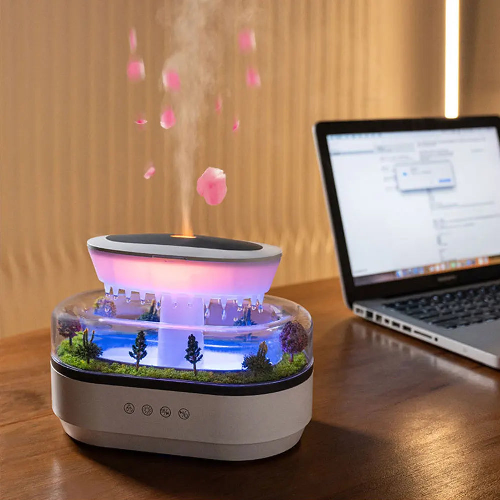 RainCloud Aromatherapist Ultrasonic Humidifier & Diffuser 7 Ambient LED Colors