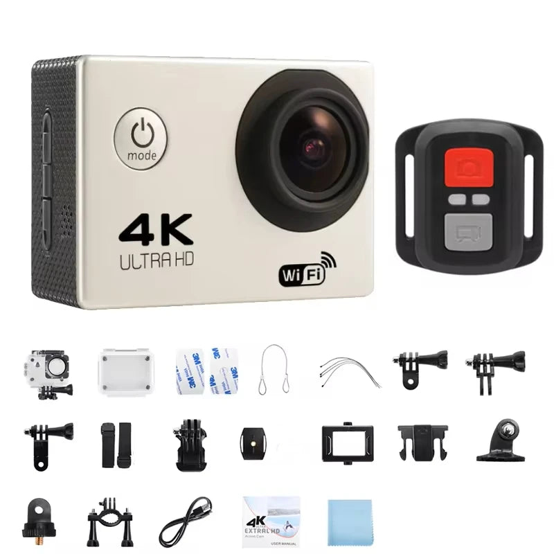 AquaCam 4K Action Camera Waterproof Sports Action Camera  4K UHD (also supports 1080p @ 60fps)