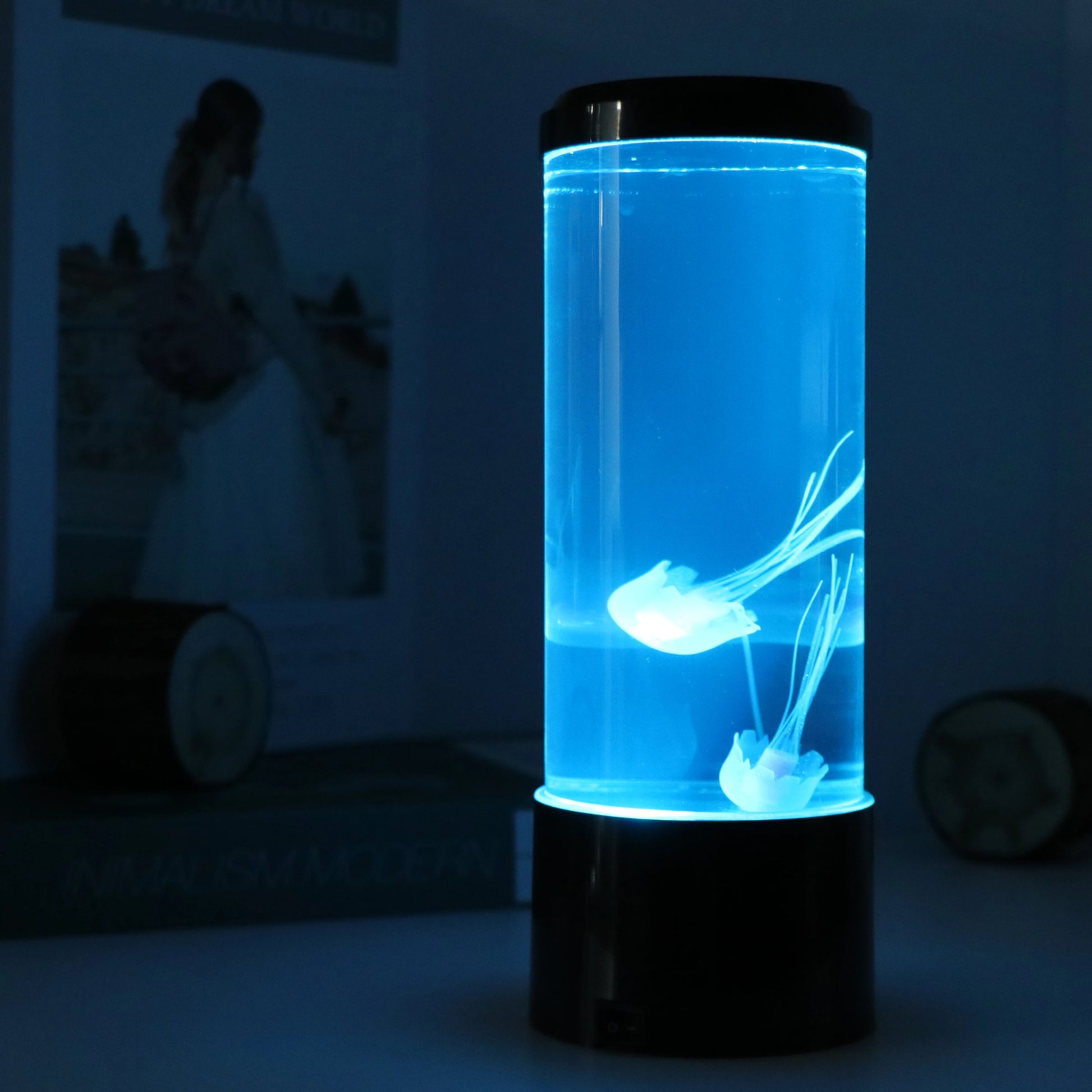 AquaLuxe Jellyfish LED Ambient Lamp Remote Button Control USB Powered