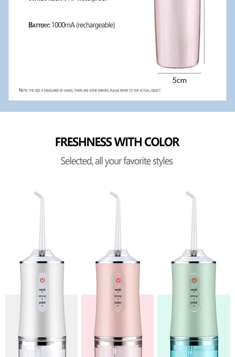 HydroFloss Water Jet Flosser
Cordless Oral Irrigator 4 Interchangeable Tips USB Rechargeable