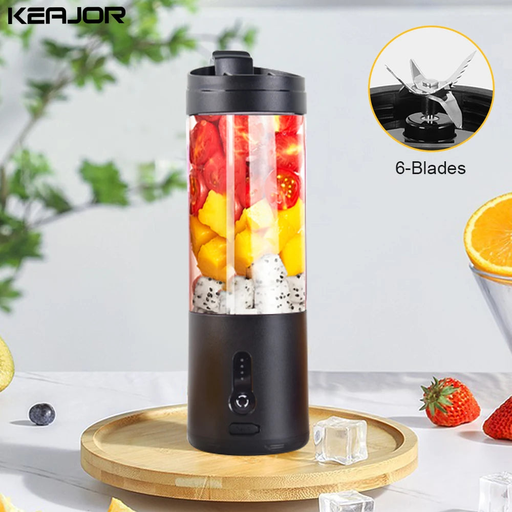 BlendGo Portable Blender USB Rechargeable Personal Blender  380ml High-Speed Blades