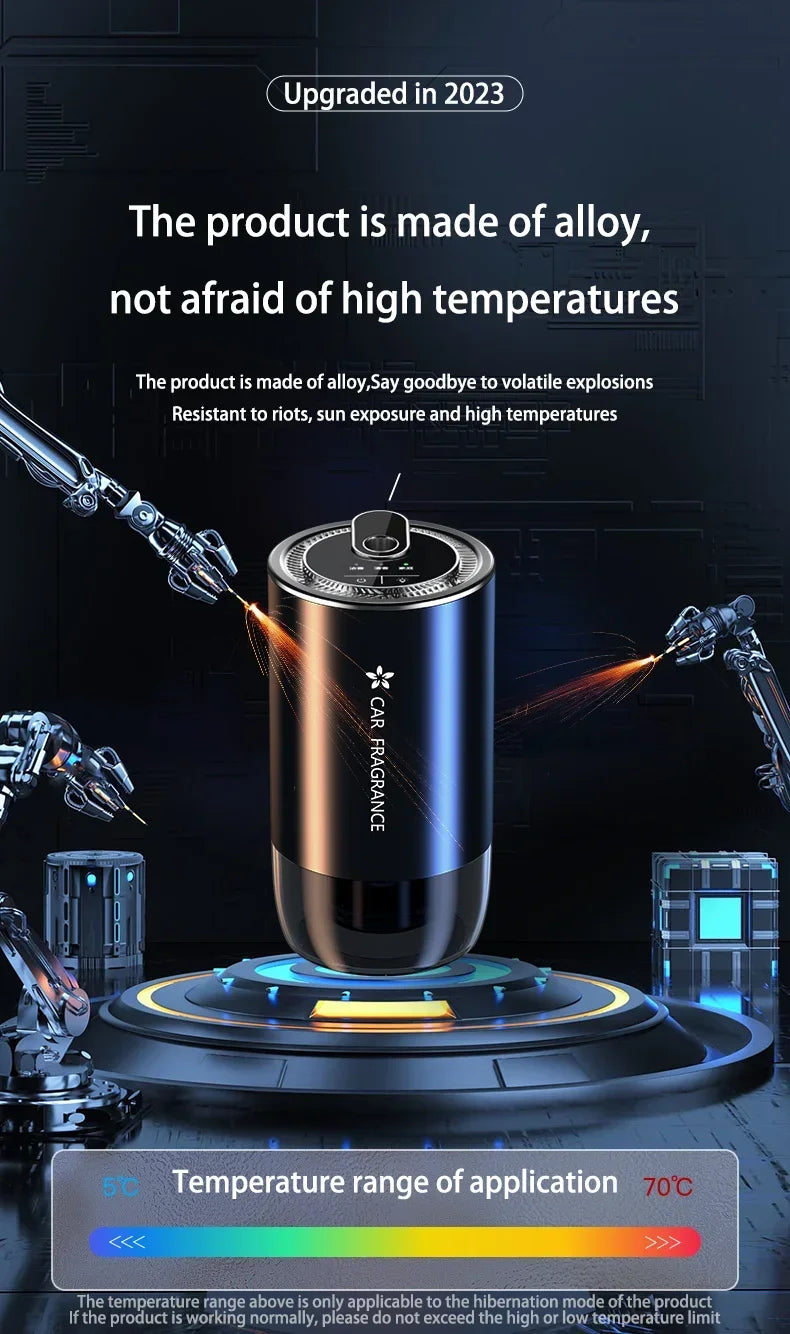 AutoAroma Car Diffuser Essential Oil Car Diffuser 1000mAh USB Rechargeable LED Night Light
