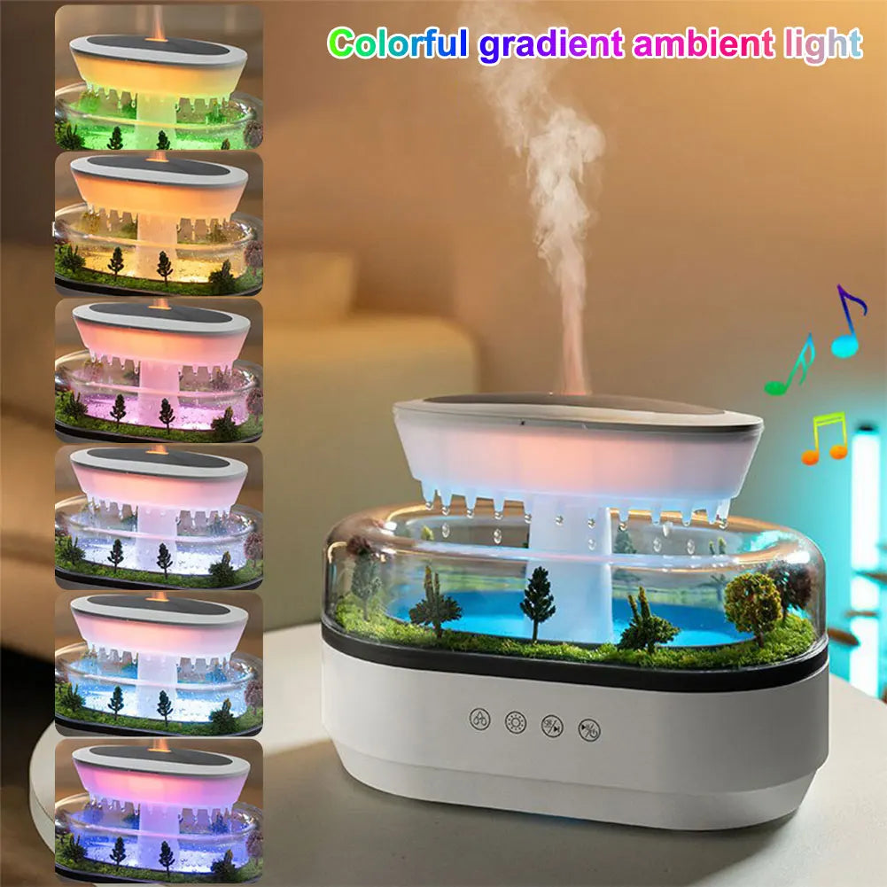 RainCloud Aromatherapist Ultrasonic Humidifier & Diffuser 7 Ambient LED Colors