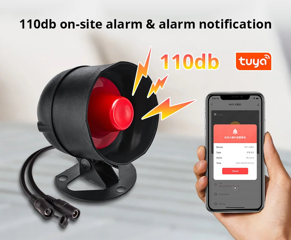 SecureHome Alarm Kit Wireless Smart Home Alarm System Real-Time Monitoring