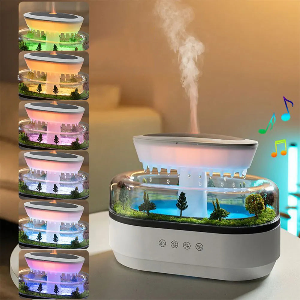 RainCloud Aromatherapist Ultrasonic Humidifier & Diffuser 7 Ambient LED Colors