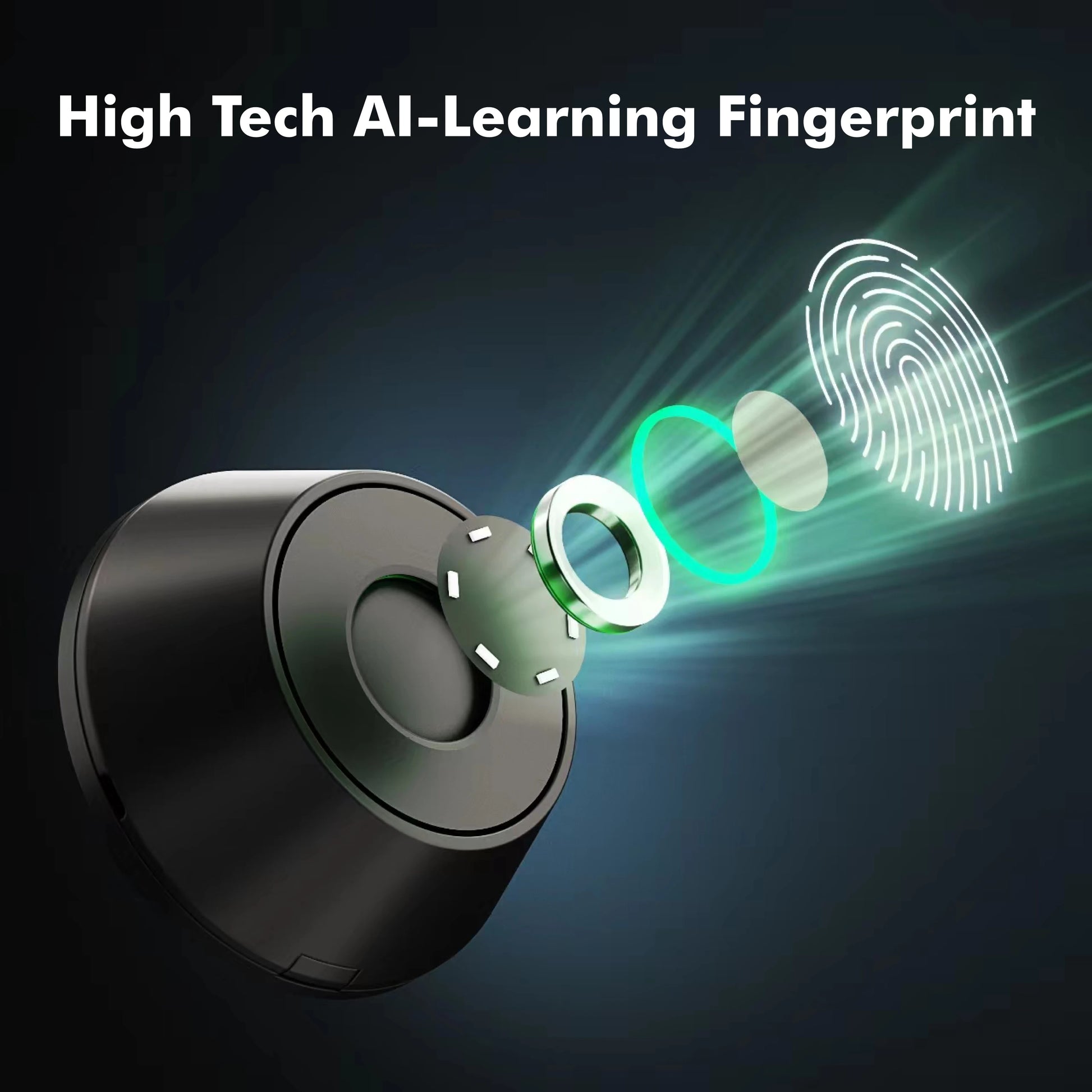 KeylessHome Smart Lock Fingerprint & Keypad Door Lock Bluetooth/Wi-Fi Smartphone App