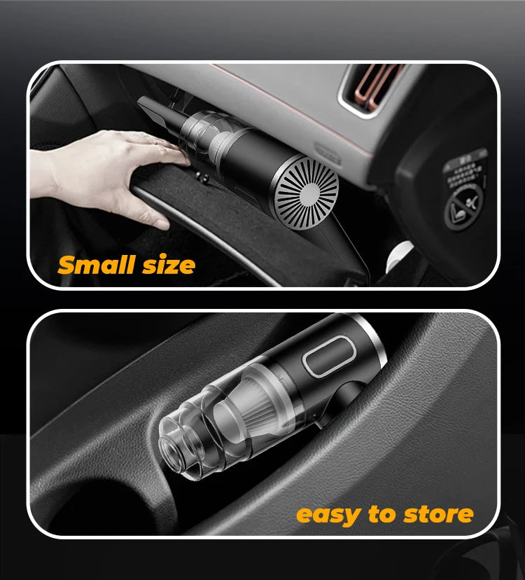 AutoClean Car Vacuum Cordless Handheld USB Rechargeable Battery