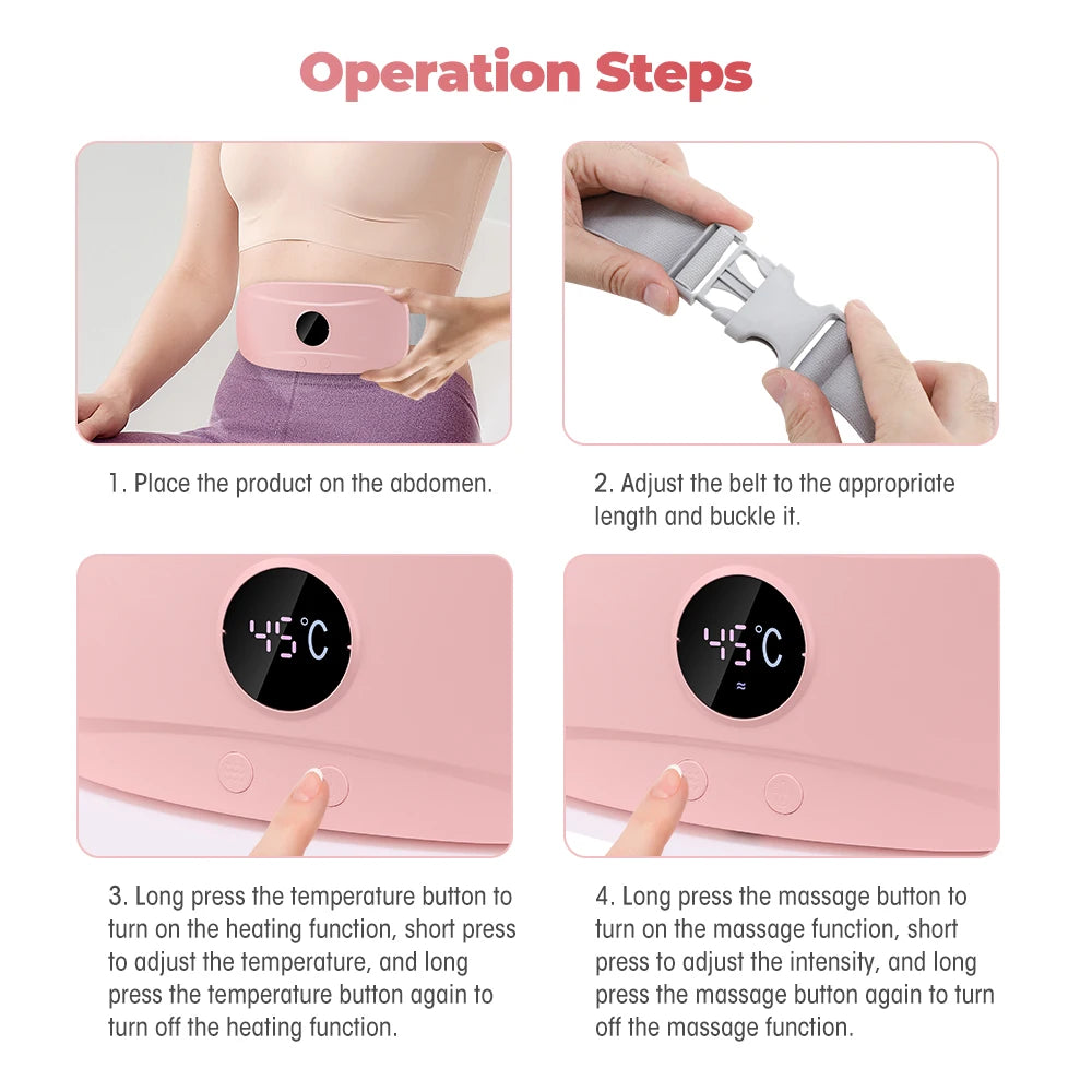 CozyRelief Heating Pad  USB-Powered Heating Belt Adjustable Vibration Massage