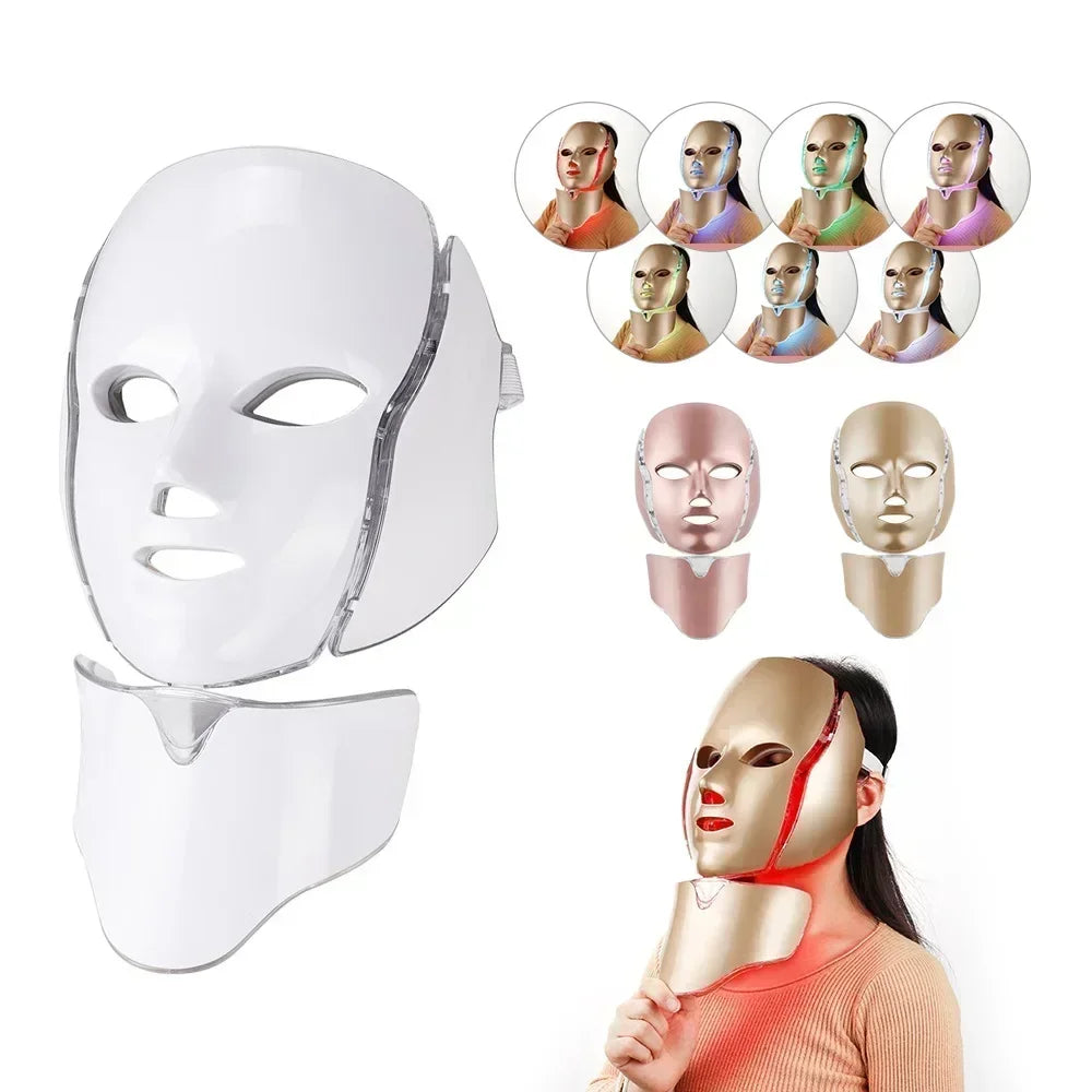 Radiance LED Therapy Mask Light Modes 7 Colors Anti-Aging Acne Care Skin Brightening