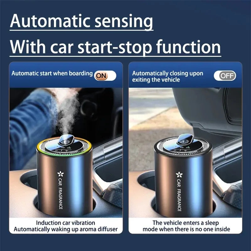 AutoAroma Car Diffuser Essential Oil Car Diffuser 1000mAh USB Rechargeable LED Night Light