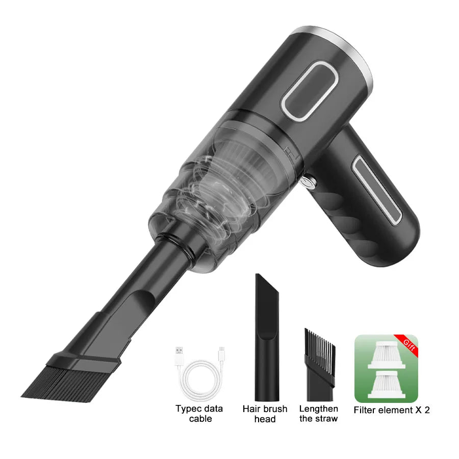 AutoClean Car Vacuum Cordless Handheld USB Rechargeable Battery