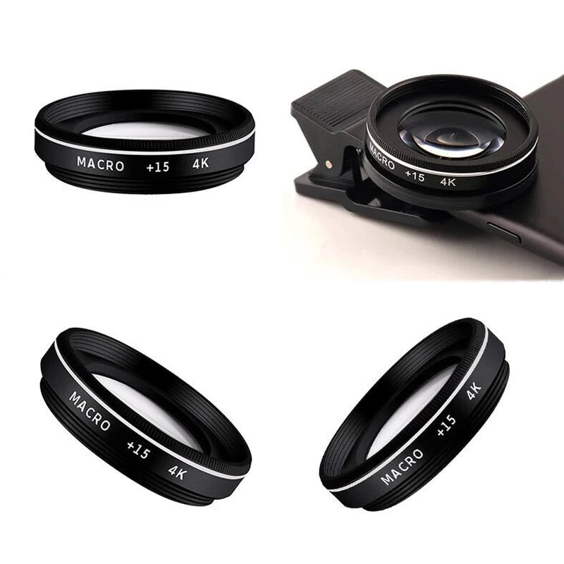 MacroLens Pro Kit Smartphone Camera Lenses Macro, Wide-Angle, Fish-Eye, Telephoto Clip-On