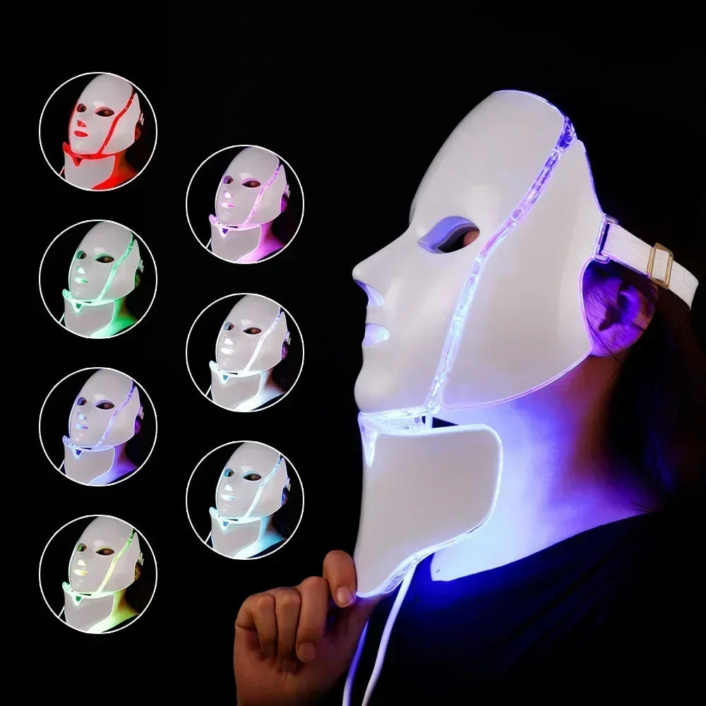 Radiance LED Therapy Mask Light Modes 7 Colors Anti-Aging Acne Care Skin Brightening