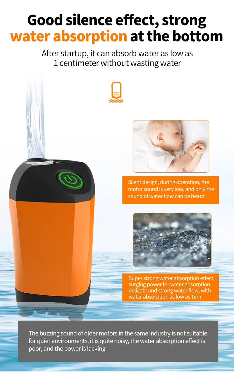TrailShower Camping Shower Portable Electric Outdoor Shower Up to 3L/min Built-In LED Lantern