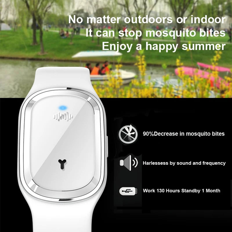 BuzzStop Mosquito Repeller  Ultrasonic Mosquito Repellent Wristband USB Rechargeable