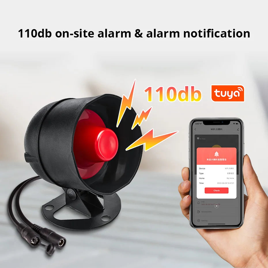 SecureHome Alarm Kit Wireless Smart Home Alarm System Real-Time Monitoring