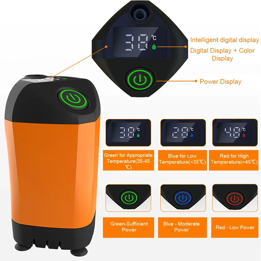 TrailShower Camping Shower Portable Electric Outdoor Shower Up to 3L/min Built-In LED Lantern