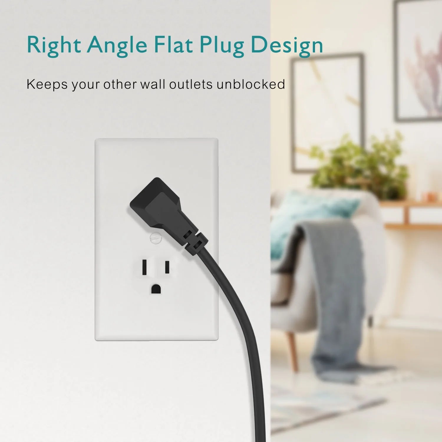 PowerHub Surge Protector Multi-Outlet Power Strip 6 AC Outlets + 4 USB Ports