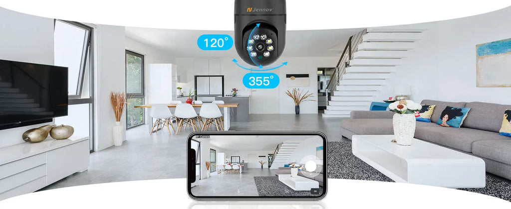 ViewCam Jennov 360 Security Bulb 360° Panoramic HD Video Night Vision & Motion Detection