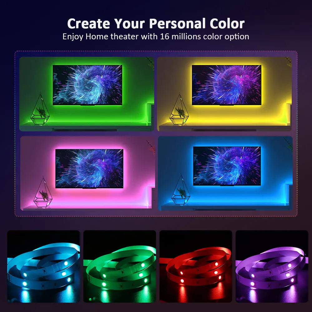 ColorSync RGB Strip Lights Smart LED Light Strip Bluetooth + Remote Control Music Sync Mode