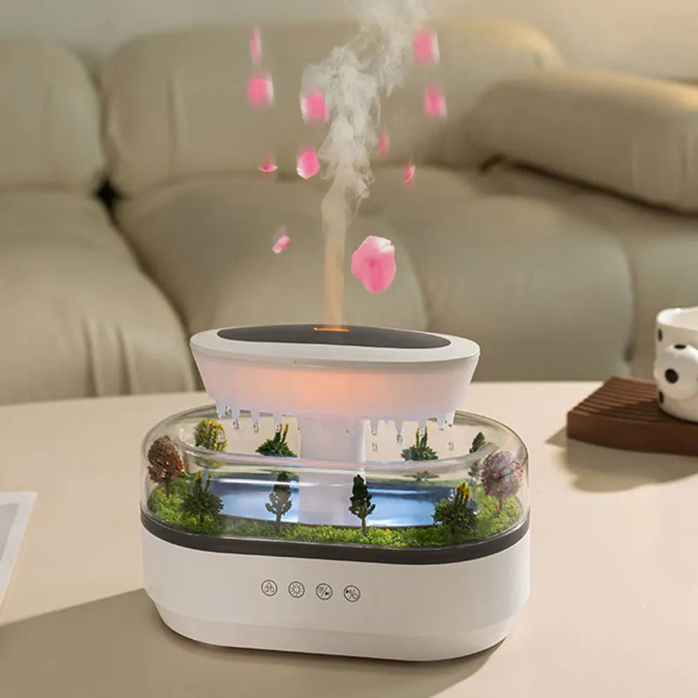 RainCloud Aromatherapist Ultrasonic Humidifier & Diffuser 7 Ambient LED Colors