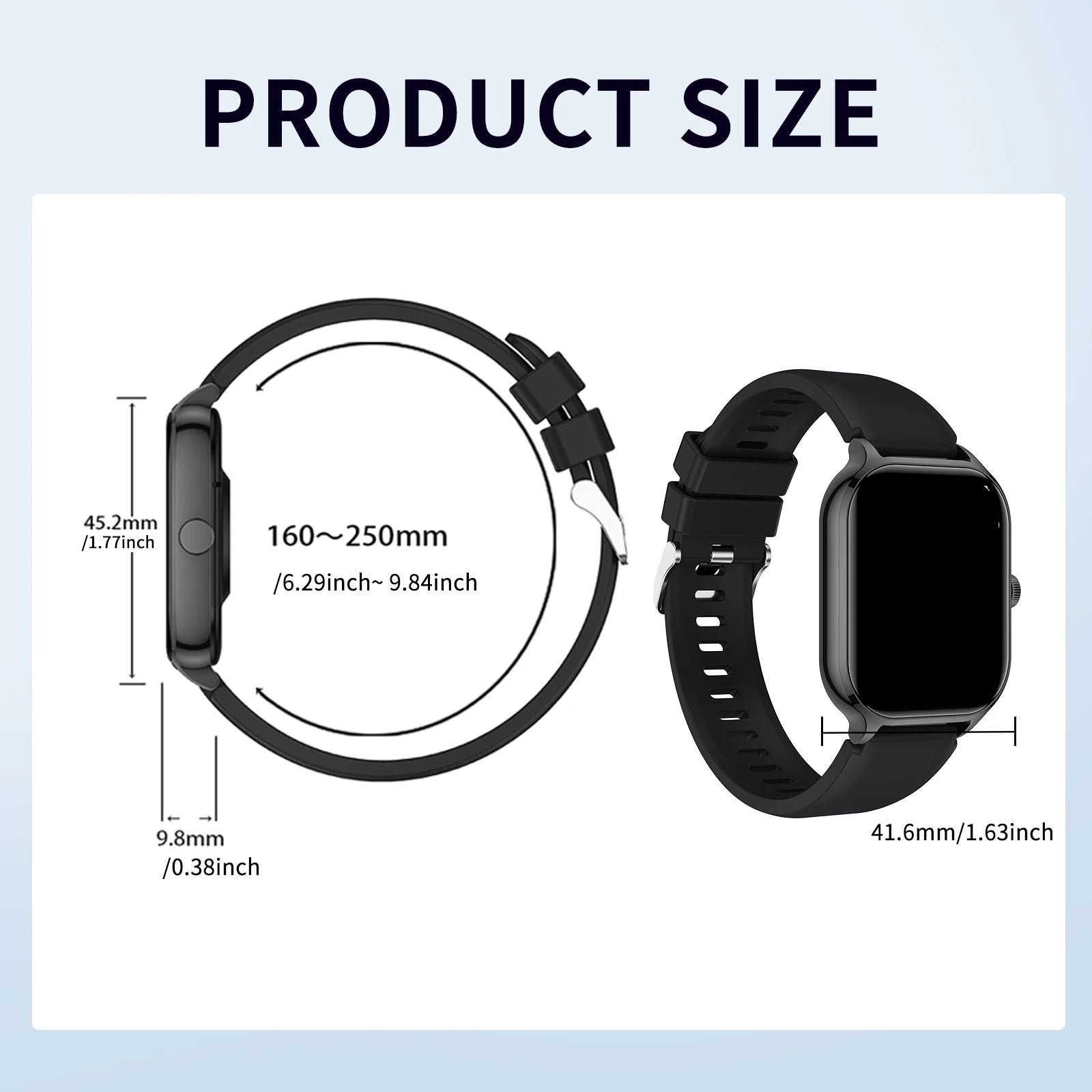 WristCall Smartwatch Smart Fitness & Communication Watch HD Touchscreen Call + Message Notifications