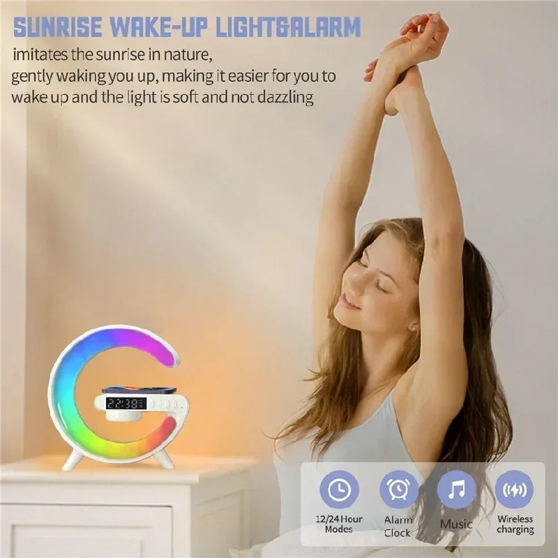 DreamStation Bedside Clock Smart Alarm Clock Qi Wireless Charger LED Soft Night Light