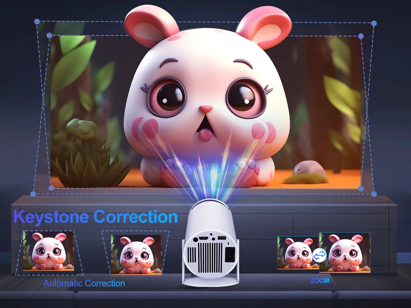 CinemaLite Magic 720P Projector HDMI, USB, Wireless Screen Mirroring  HD Mini Projector