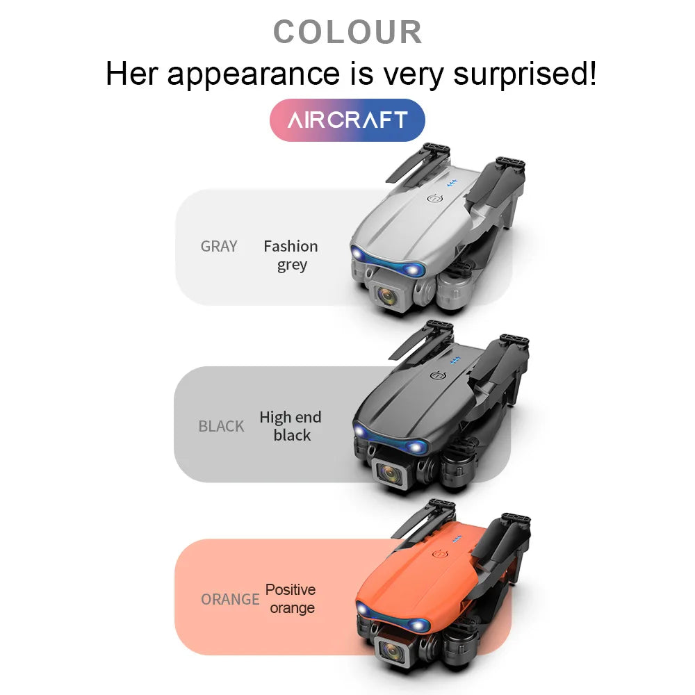 SkyCam 4K Drone HD Dual-Lens  Features Foldable Design Remote + Smartphone App