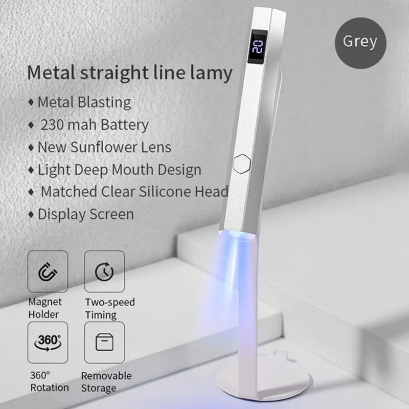 NailGlo UV Dryer Gel Nail Curing Lamp Auto-Sensor Activation  USB Rechargeable