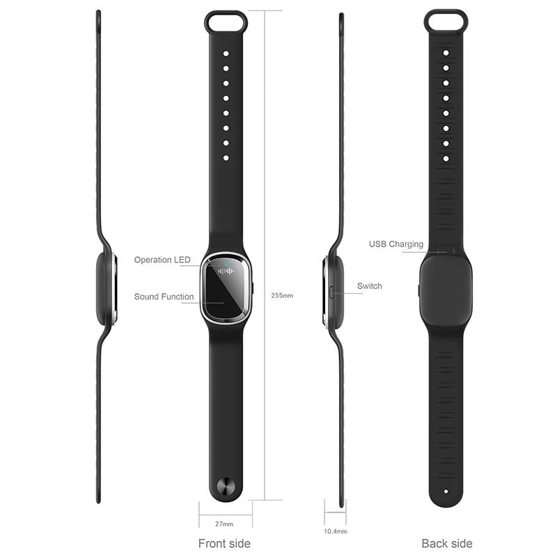 BuzzStop Mosquito Repeller  Ultrasonic Mosquito Repellent Wristband USB Rechargeable