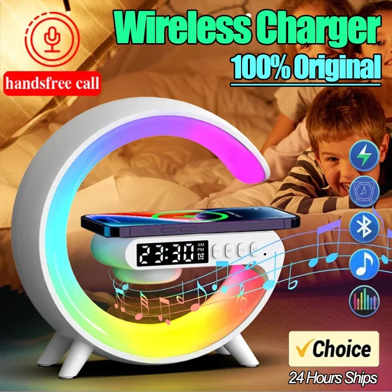DreamStation Bedside Clock Smart Alarm Clock Qi Wireless Charger LED Soft Night Light