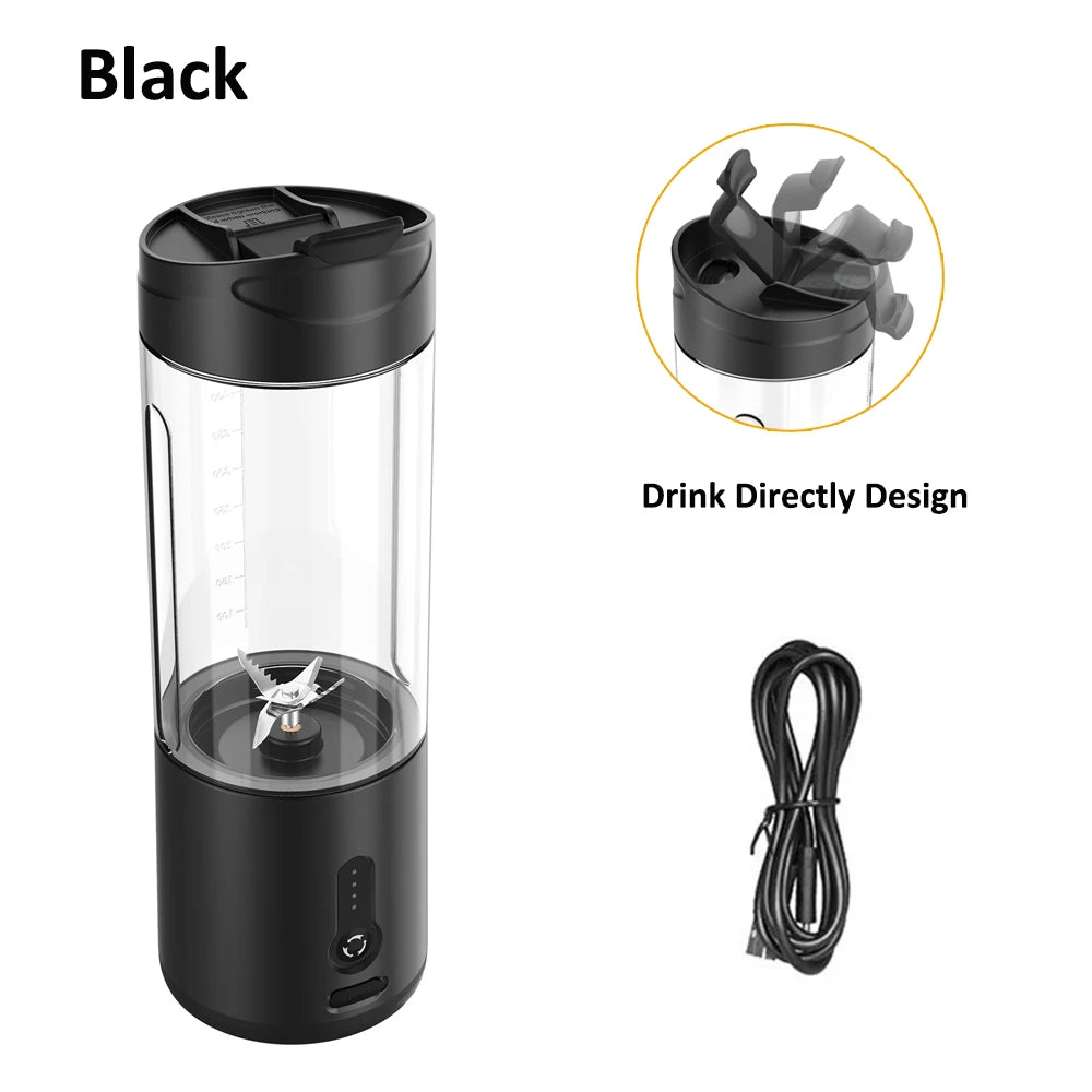 BlendGo Portable Blender USB Rechargeable Personal Blender  380ml High-Speed Blades