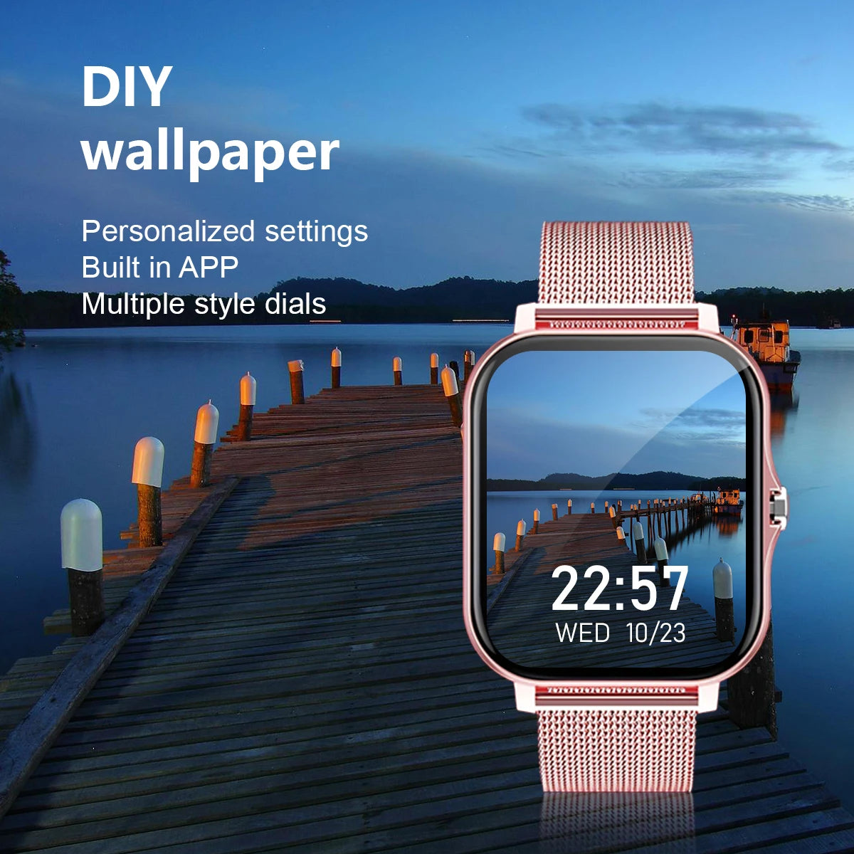 WristCall Smartwatch Smart Fitness & Communication Watch HD Touchscreen Call + Message Notifications