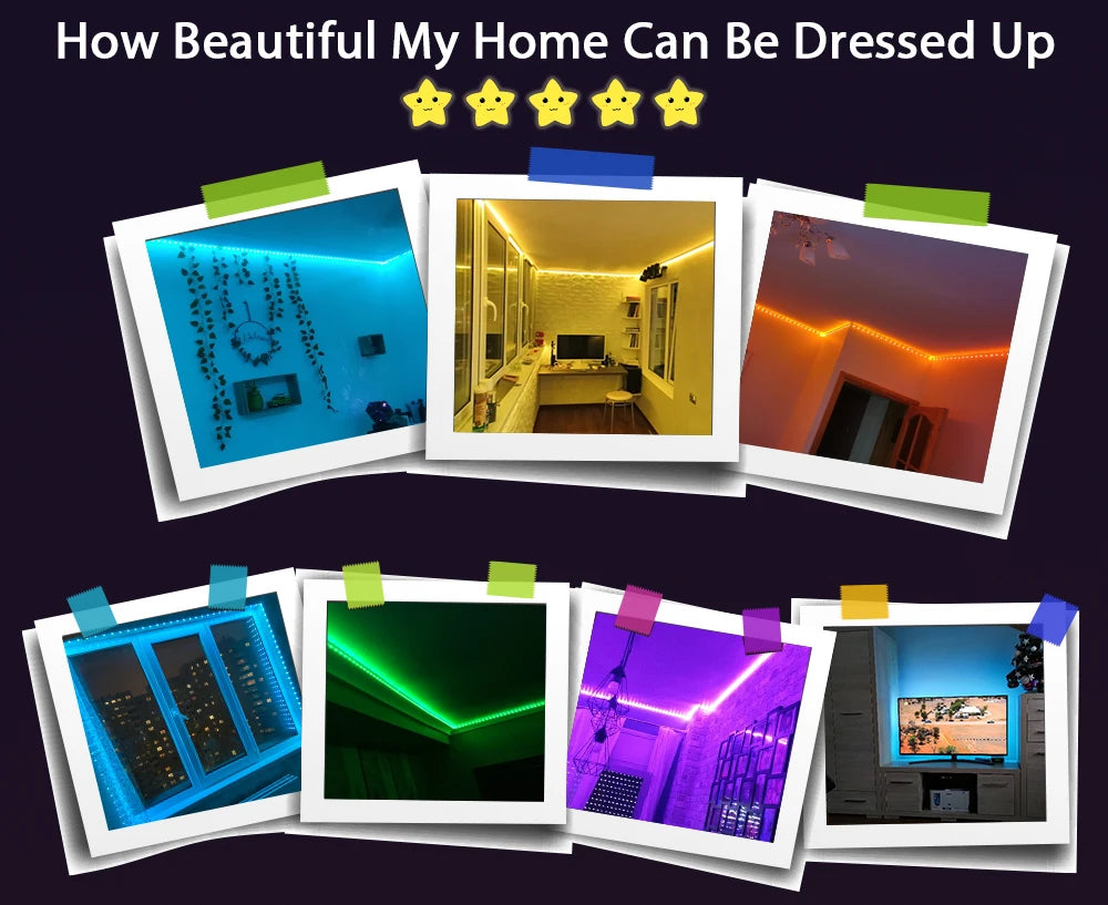 ColorSync RGB Strip Lights Smart LED Light Strip Bluetooth + Remote Control Music Sync Mode
