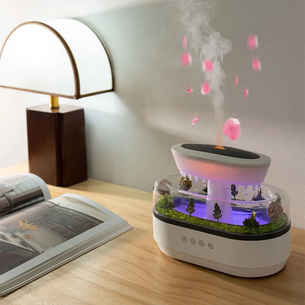 RainCloud Aromatherapist Ultrasonic Humidifier & Diffuser 7 Ambient LED Colors