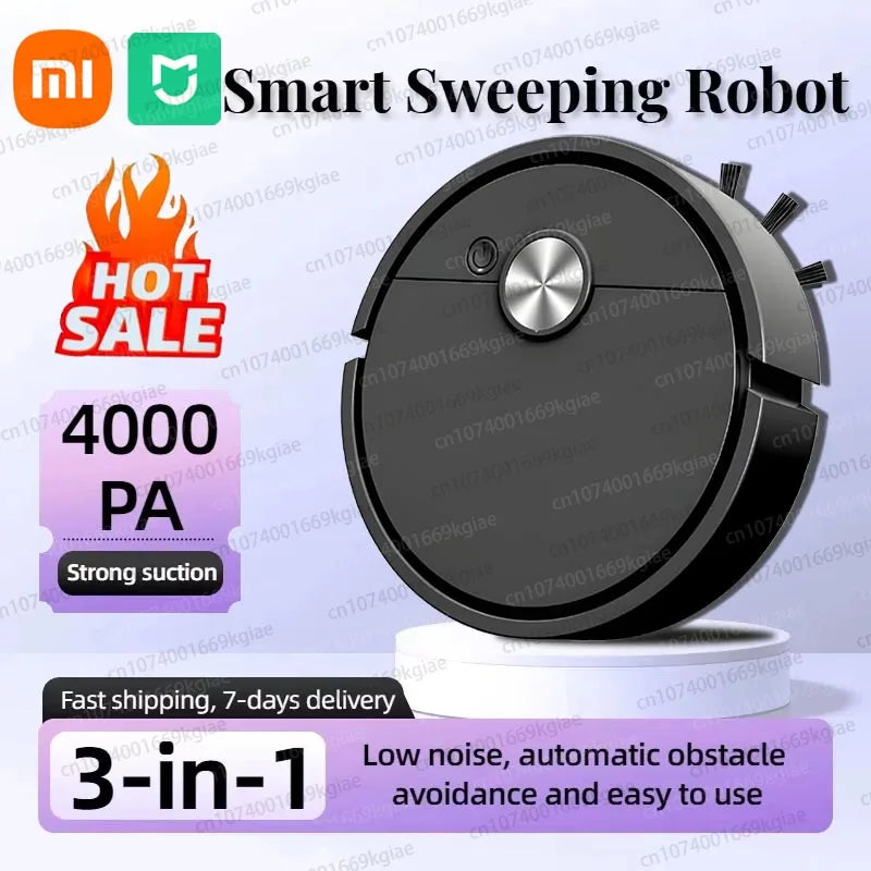 SweepBot 4000 Robotic Vacuum Cleaner Smart Sensors with Anti-Collision Detection