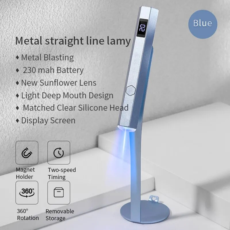 NailGlo UV Dryer Gel Nail Curing Lamp Auto-Sensor Activation  USB Rechargeable