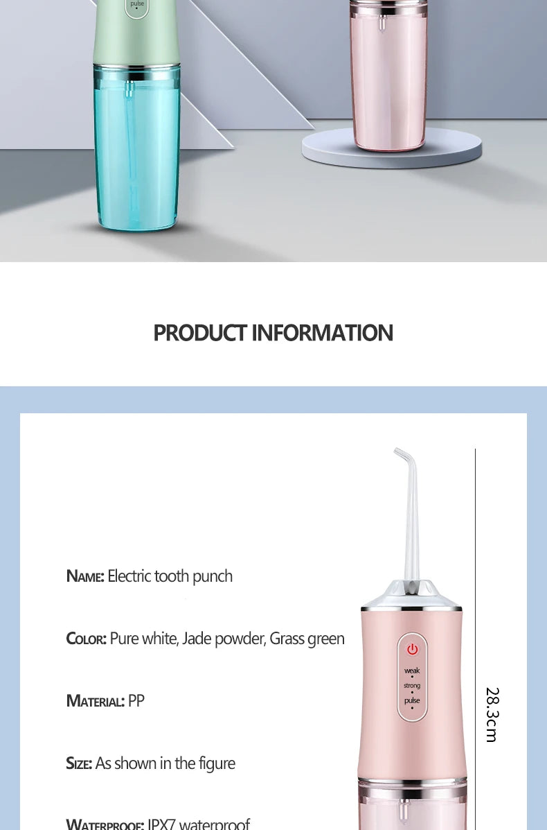 HydroFloss Water Jet Flosser
Cordless Oral Irrigator 4 Interchangeable Tips USB Rechargeable
